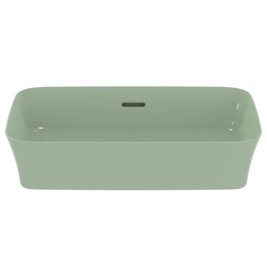Immagine di Ideal Standard IPALYSS lavabo da appoggio 55 cm, con troppopieno, colore salvia finitura opaco E2078X9