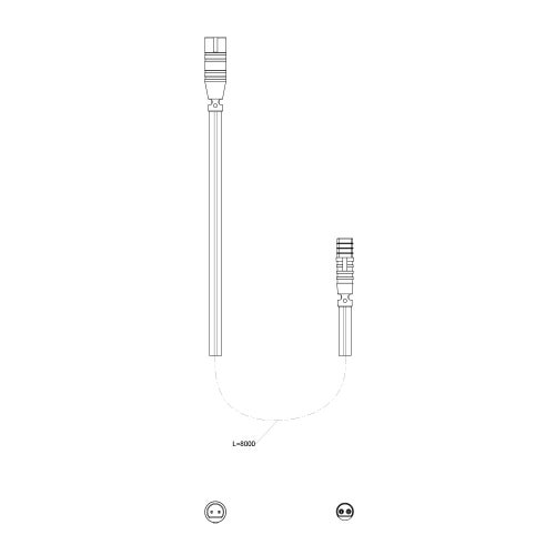 Immagine di Gessi Prolunga 8 m per connessione alimentatore 44682#031