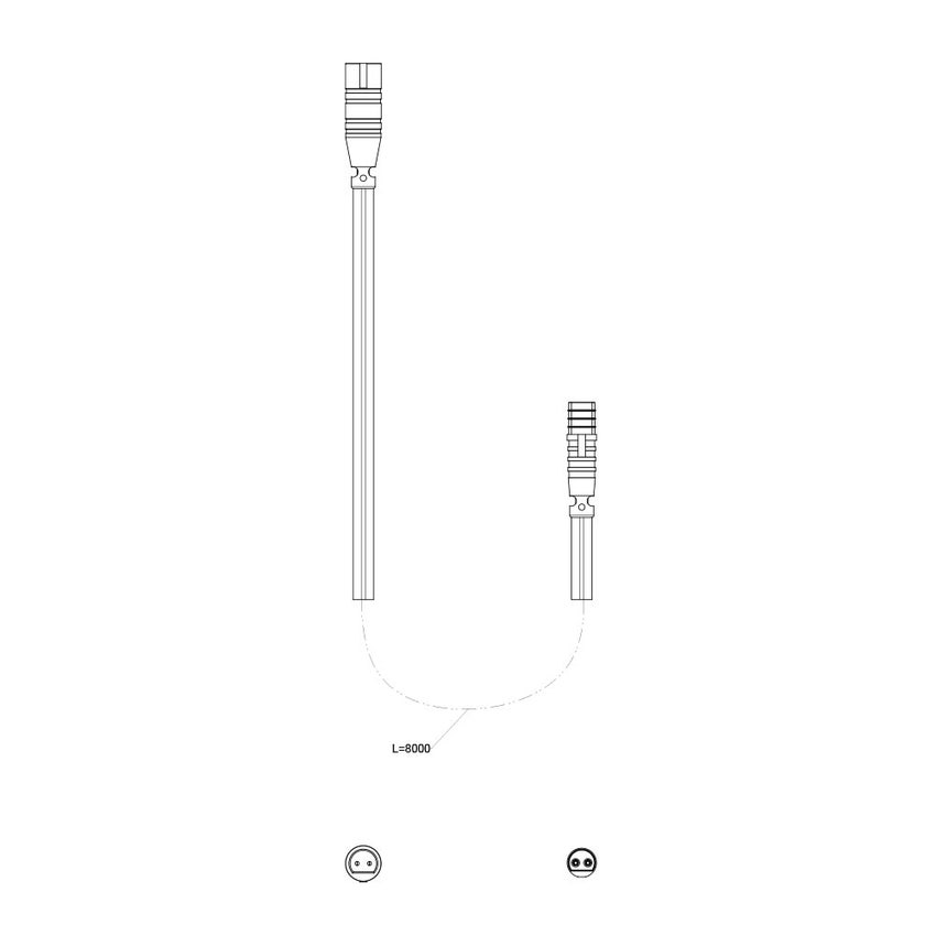 Immagine di Gessi Prolunga 8 m per connessione alimentatore 44682#031