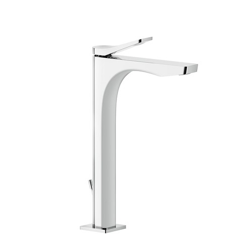 Immagine di Gessi RILIEVO miscelatore lavabo H.30 cm, con scarico e flessibili di collegamento, cartuccia 25 mm, finitura cromo 59003#031