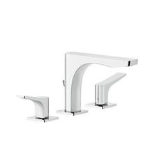 Immagine di Gessi RILIEVO gruppo lavabo 3 fori, con scarico e flessibili di collegamento, finitura cromo 59011#031