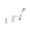Immagine di Gessi RILIEVO gruppo bordo vasca 3 fori, con bocca di erogazione, deviatore incorporato nella bocca, flessibile 150 cm e doccetta anticalcare, finitura cromo 59037#031