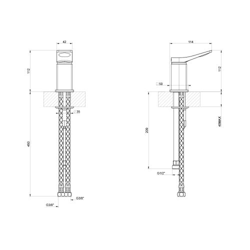 Immagine di Gessi RILIEVO comando remoto, finitura cromo 59047#031