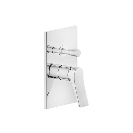 Immagine di Gessi RILIEVO miscelatore a parete, 2 vie, con deviatore automatico bagno/doccia, senza corpo incasso, finitura cromo 59079#031