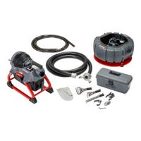 Immagine di Ridgid K-5208 Stasatrice a cavi frazionabili con kit portacavi, 4 cavi C-11 (32 mm), 6 utensili e chiave a brugola in cassetta, disaccoppiatore Trident, tubo guida posteriore e guanto sinistro per stasatrici RIDGID, 110V 50Hz 64083