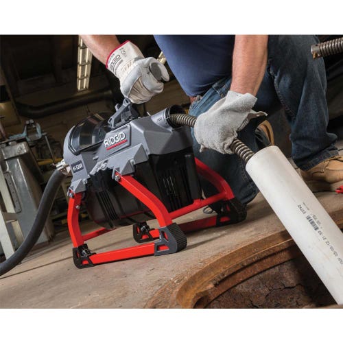 Immagine di Ridgid K-5208 Stasatrice a cavi frazionabili con kit portacavi, 4 cavi C-11 (32 mm), 6 utensili e chiave a brugola in cassetta, disaccoppiatore Trident, tubo guida posteriore e guanto sinistro per stasatrici RIDGID, 110V 50Hz 64083