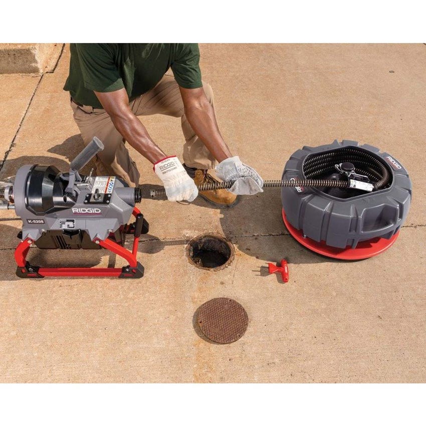 Immagine di Ridgid K-5208 Stasatrice a cavi frazionabili con kit portacavi, 4 cavi C-11 (32 mm), 6 utensili e chiave a brugola in cassetta, disaccoppiatore Trident, tubo guida posteriore e guanto sinistro per stasatrici RIDGID, 230V 50Hz 61703