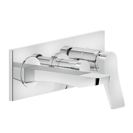 Immagine di Gessi RILIEVO miscelatore vasca a parete P.19 cm, 2 vie, con deviatore, finitura cromo 59138#031