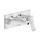 Gessi RILIEVO miscelatore vasca a parete P.19 cm, 2 vie, con deviatore, finitura cromo 59139#031