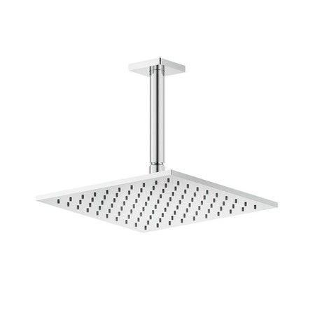 Immagine di Gessi RILIEVO soffione anticalcare a soffitto, braccio con altezza personalizzabile, finitura cromo 59159#031