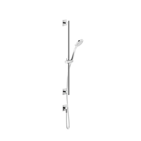 Immagine di Gessi RILIEVO asta saliscendi con presa acqua, doccetta anticalcare e flessibile 150 cm, finitura cromo 59242#031