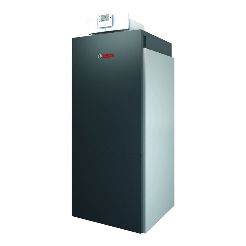 Immagine di Bosch Condens GC7000F 150 L Caldaia a condensazione a basamento SOLO riscaldamento ad alta potenza per centrali termiche, accesso manutenzione e attacchi a SX (con regolatore MX25) 7736603108