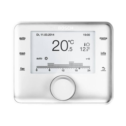 Immagine di Bosch CW400 Centralina climatica a programmazione settimanale con misurazione e visualizzazione consumi energetici ed efficienza del sistema 7738113417