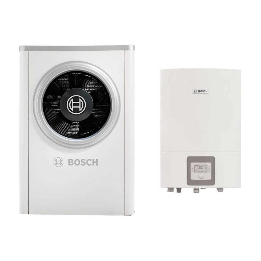 Immagine di Bosch Compress 7001i AW 7 - E Pompa di calore esterna aria/acqua monofase AW 7 e unità interna murale AWE 5-9 con resistenza elettrica integrata 7735252228