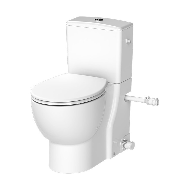 SFA CPTFLUSH SANIFLUSH wc senza brida, con trituratore integrato e  collegamento lavabo
