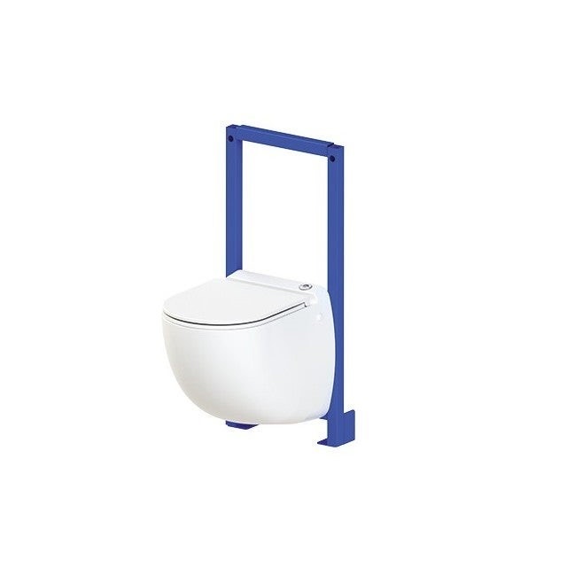 Immagine di SFA SANICOMPACT COMFORT+ APPLIQUE wc sospeso, con trituratore integrato e collegamento lavabo, con rivestimento bianco CPTCOMFORT+APP
