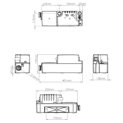 Immagine di SFA SANICONDENS BEST FLAT pompa per acque di condensa per caldaie, deumidificatori e banchi refrigeranti SCONBFLAT