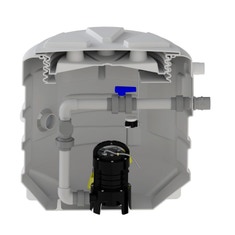 Immagine di SFA SANIFOS 610 1 SLD 700 SA stazione di sollevamento per acque pluviali, con ruota bicanale e 1 pompa SFOS6101SLD700