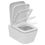 Immagine di Ideal Standard BLEND CUBE set sanitari sospesi, vaso AquaBlade® senza brida, con sedile a chiusura rallentata, bidet monoforo con troppopieno, colore bianco finitura lucido T368601-T368701-T392701