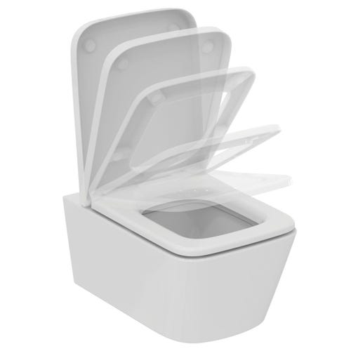 Immagine di Ideal Standard BLEND CUBE vaso sospeso AquaBlade®, senza sedile e senza brida, colore bianco finitura lucido T368601