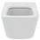 Immagine di Ideal Standard BLEND CUBE set sanitari sospesi, vaso AquaBlade® senza brida, con sedile a chiusura rallentata, bidet monoforo con troppopieno, colore bianco finitura lucido T368601-T368701-T392701