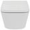 Immagine di Ideal Standard BLEND CUBE set sanitari sospesi, vaso AquaBlade® senza brida, con sedile a chiusura rallentata, bidet monoforo con troppopieno, colore bianco finitura lucido T368601-T368701-T392701