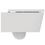 Immagine di Ideal Standard BLEND CUBE set sanitari sospesi, vaso AquaBlade® senza brida, con sedile a chiusura rallentata, bidet monoforo con troppopieno, colore bianco finitura lucido T368601-T368701-T392701