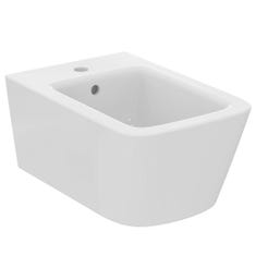 Immagine di Ideal Standard BLEND CUBE bidet sospeso monoforo, con troppopieno, colore bianco finitura lucido T368701