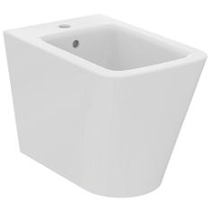 Immagine di Ideal Standard BLEND CUBE bidet a terra, a filo parete, con troppopieno, colore bianco finitura lucido T368901