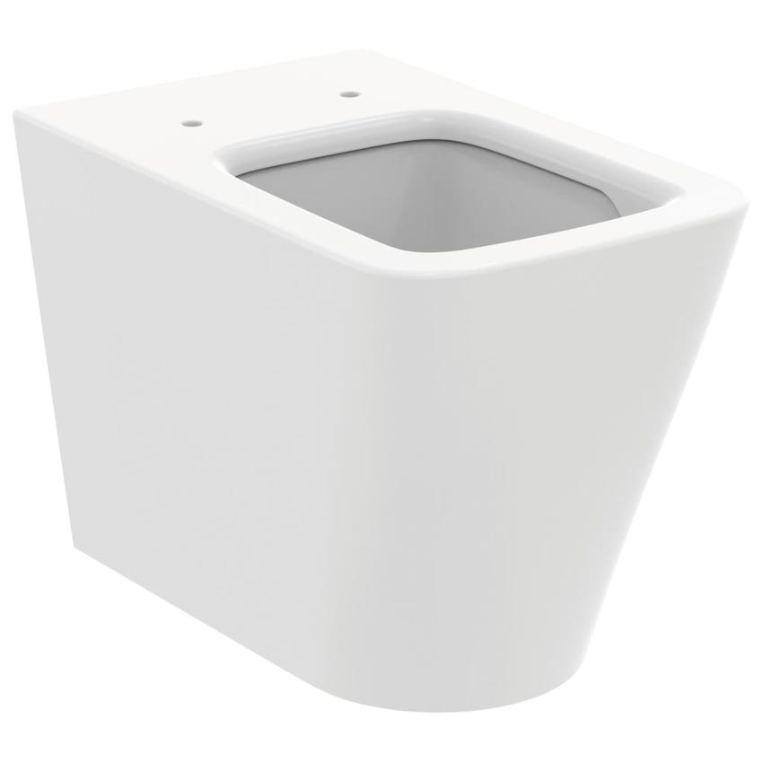 Immagine di Ideal Standard BLEND CUBE vaso a terra AquaBlade® universale, a filo parete, senza brida e senza sedile, colore bianco seta finitura opaco T3688V1