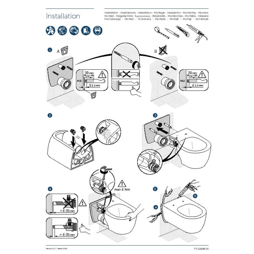 Immagine di Ideal Standard BLEND CURVE vaso sospeso AquaBlade®, senza brida e senza sedile, colore bianco finitura lucido T374901