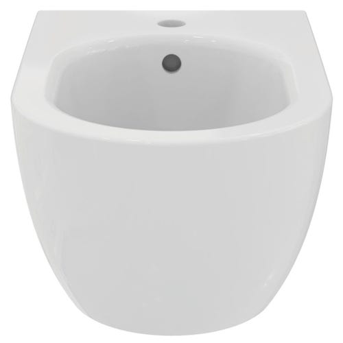 Immagine di Ideal Standard BLEND CURVE bidet sospeso monoforo, con troppopieno, colore bianco finitura lucido T375001