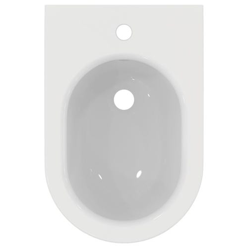 Immagine di Ideal Standard BLEND CURVE bidet sospeso monoforo, con troppopieno, colore bianco finitura lucido T375001