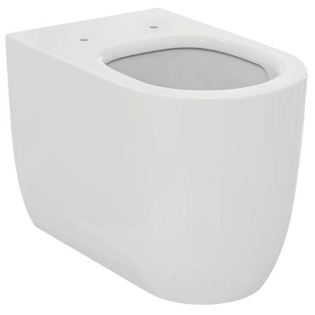 Immagine di Ideal Standard BLEND CURVE vaso a terra AquaBlade® universale, a filo parete, senza brida e senza sedile, colore bianco finitura lucido T375101