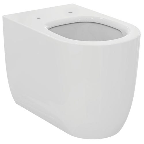 Immagine di Ideal Standard BLEND CURVE vaso a terra AquaBlade® universale, a filo parete, senza brida e senza sedile, colore bianco finitura lucido T375101