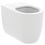 Immagine di Ideal Standard BLEND CURVE set sanitari a pavimento, vaso AquaBlade® senza brida, con sedile a chiusura rallentata, bidet monoforo con troppopieno, colore bianco seta finitura opaco T3751V1-T3753V1-T3760V1