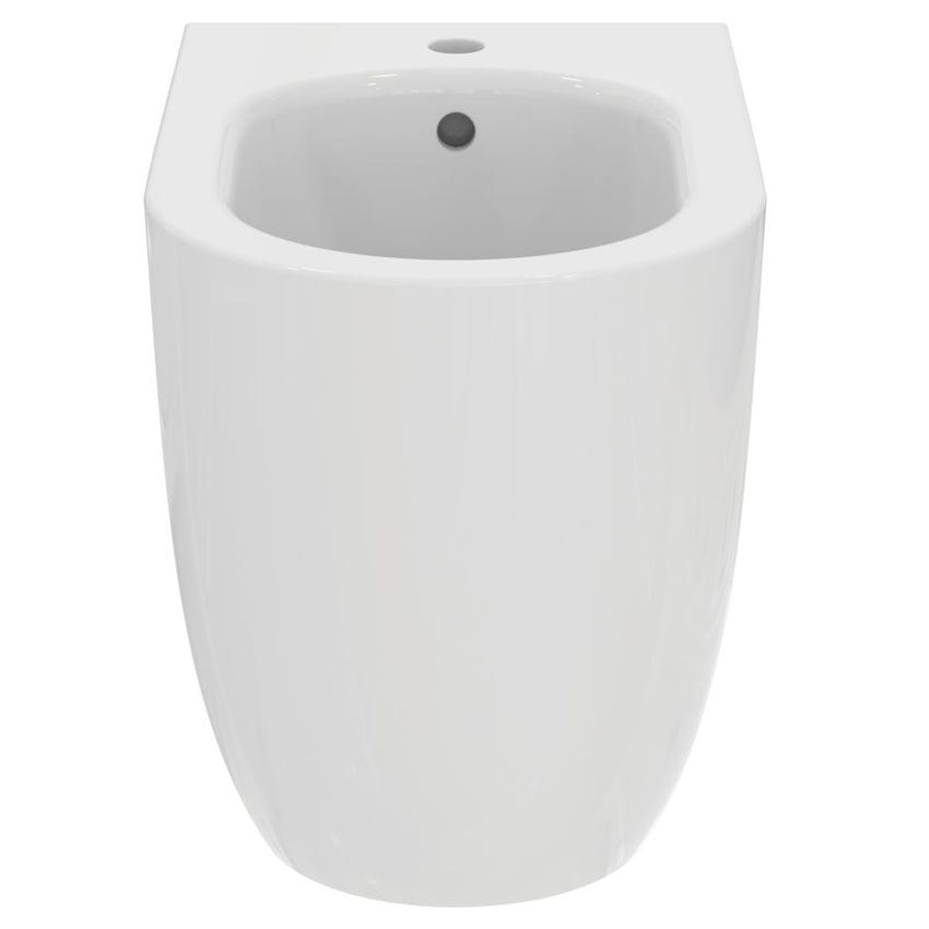 Immagine di Ideal Standard BLEND CURVE bidet a terra, a filo parete, con troppopieno, colore bianco finitura lucido T375301