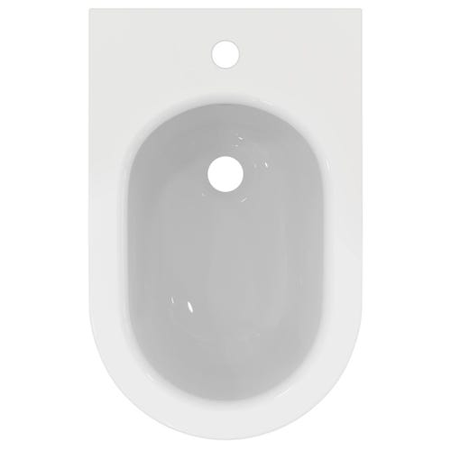 Immagine di Ideal Standard BLEND CURVE bidet a terra, a filo parete, con troppopieno, colore bianco finitura lucido T375301