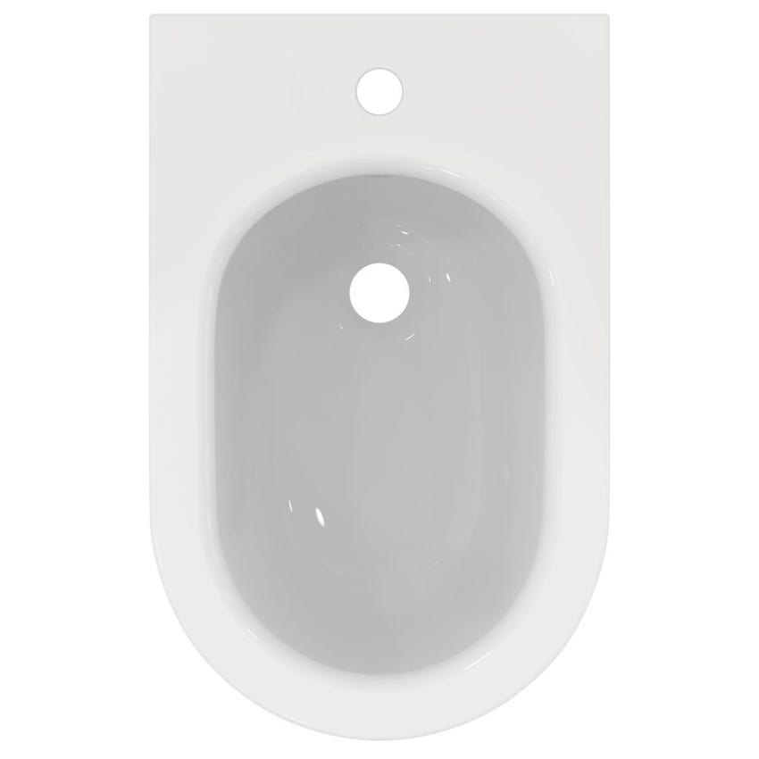 Immagine di Ideal Standard BLEND CURVE bidet a terra, a filo parete, con troppopieno, colore bianco finitura lucido T375301