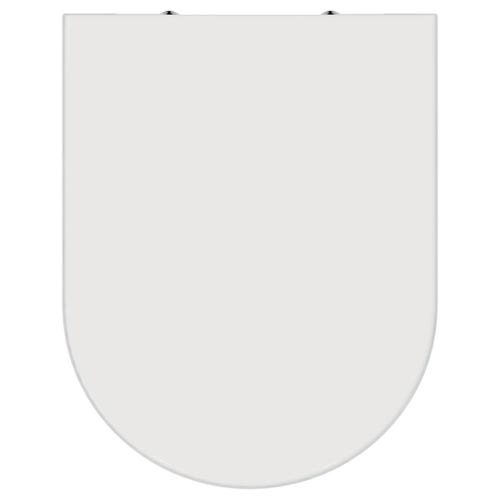 Immagine di Ideal Standard BLEND CURVE set sanitari sospesi, vaso AquaBlade® senza brida, con sedile a chiusura rallentata, bidet monoforo con troppopieno, colore bianco finitura lucido T374901-T375001-T376001