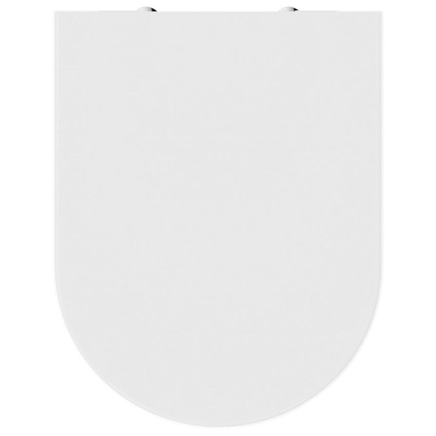 Immagine di Ideal Standard BLEND CURVE set sanitari a pavimento, vaso AquaBlade® senza brida, con sedile a chiusura rallentata, bidet monoforo con troppopieno, colore bianco seta finitura opaco T3751V1-T3753V1-T3760V1