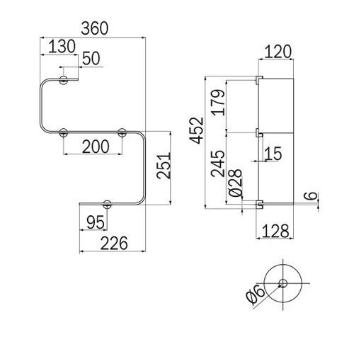 Immagine di Inda AVENUE mensola a "S", finitura cromo/smoke A5783ADL