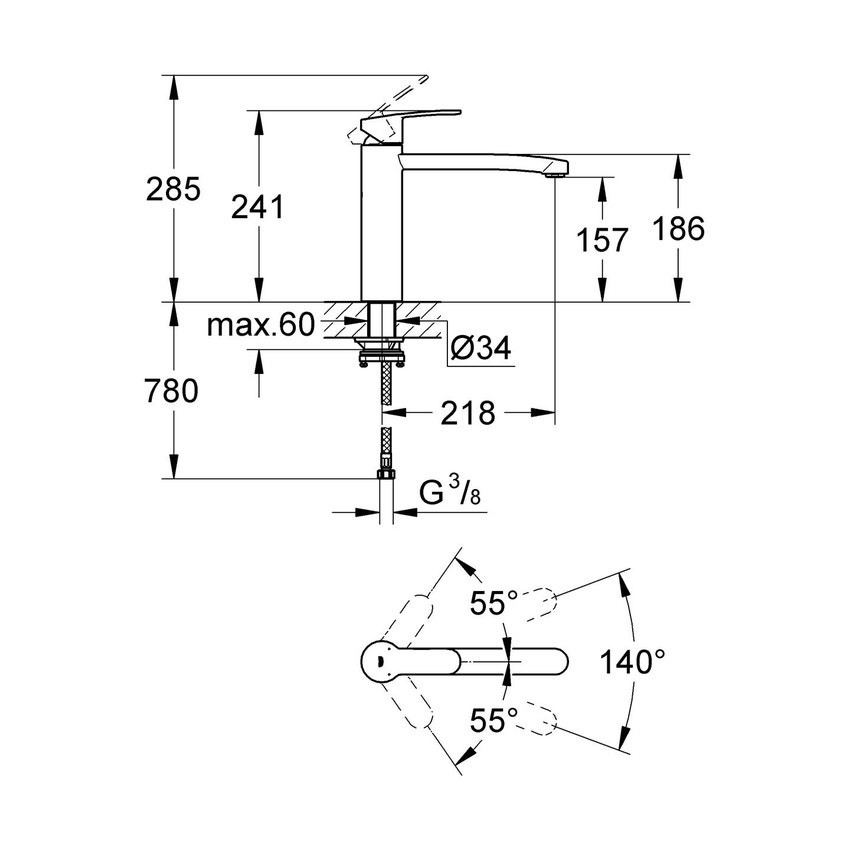 Miscelatore monocomando per lavello