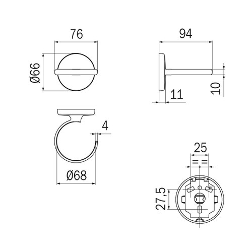 Immagine di Inda COLORELLA anello porta bicchieri, finitura cromo A2310NCR007