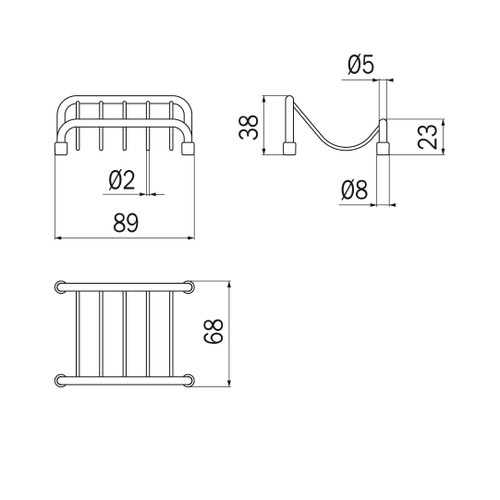 Immagine di Inda COLORELLA portasapone da appoggio, finitura cromo A05090CR