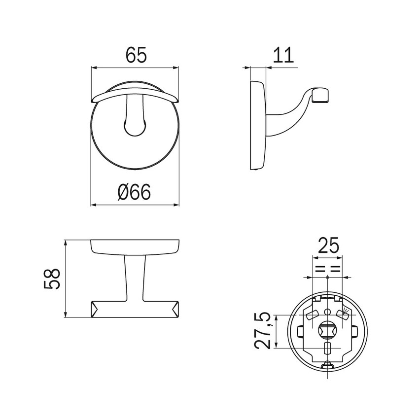Immagine di Inda COLORELLA appendiabiti, finitura cromo A23210CR