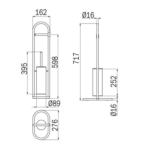 Immagine di Inda COLORELLA piantana con portarotolo e portascopino, finitura cromo A23240CR