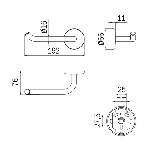 Immagine di Inda COLORELLA portarotolo, finitura cromo A23250CR