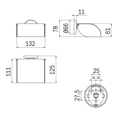 Immagine di Inda COLORELLA portarotolo con coperchio, finitura cromo A23270CR