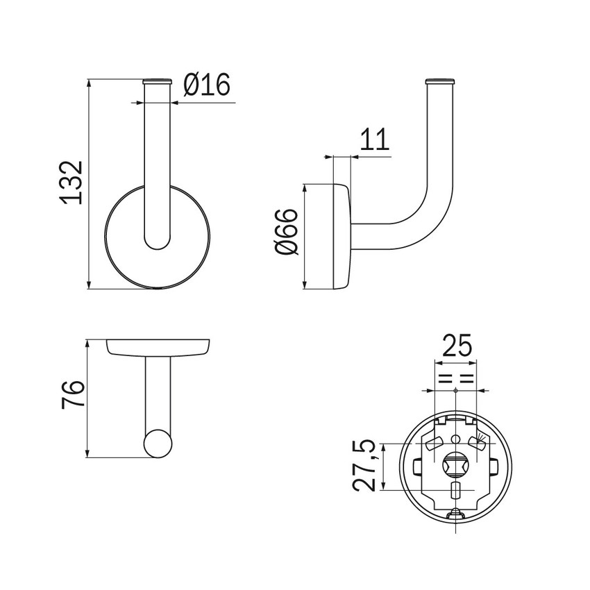 Immagine di Inda COLORELLA portarotolo di scorta, finitura cromo A23280CR